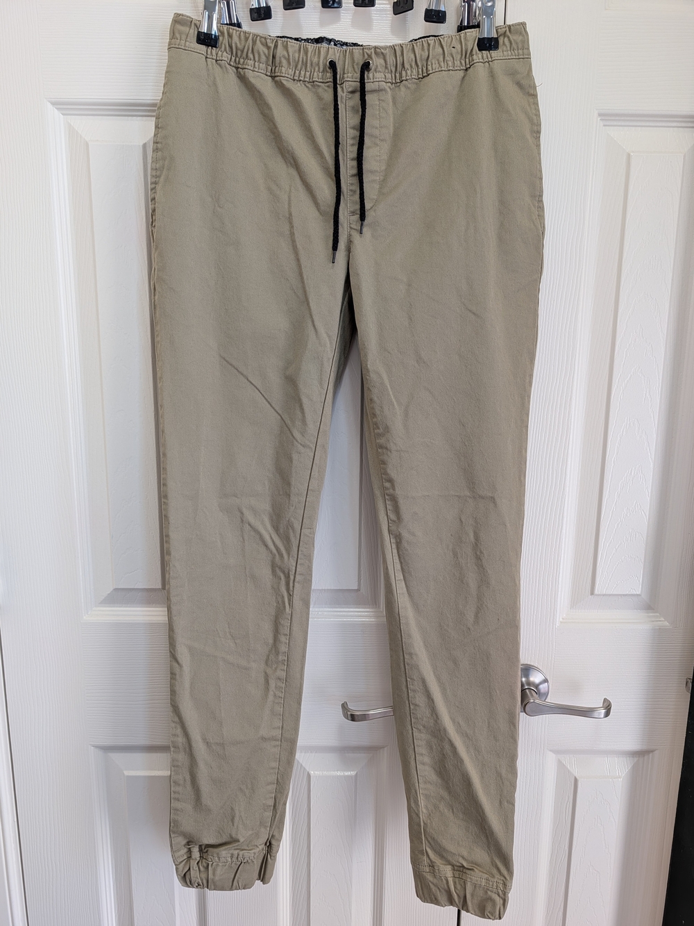 Men's Elastic Waist Khaki Jogger Pants